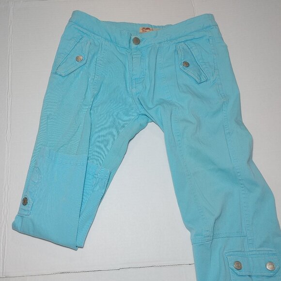 JOY Jeans Vintage Teal Cargo Pants - Picture 1 of 5